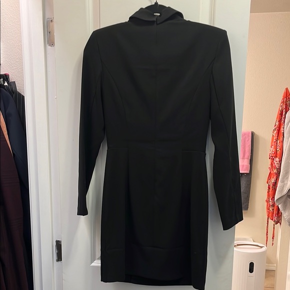 Express Black Sheath Dress Knee-Length Long Sleeve - Picture 3 of 3